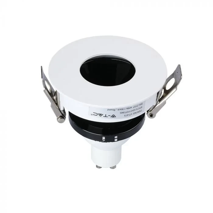 V-TAC GU10 Armatuur, Rond, Wit, Zwart