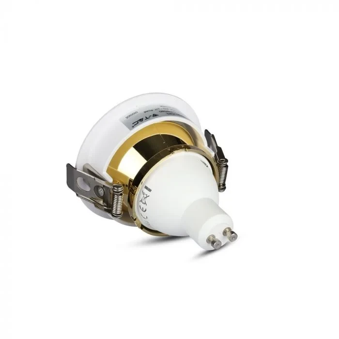 V-TAC GU10 Armatuur Rond, Wit & Goud