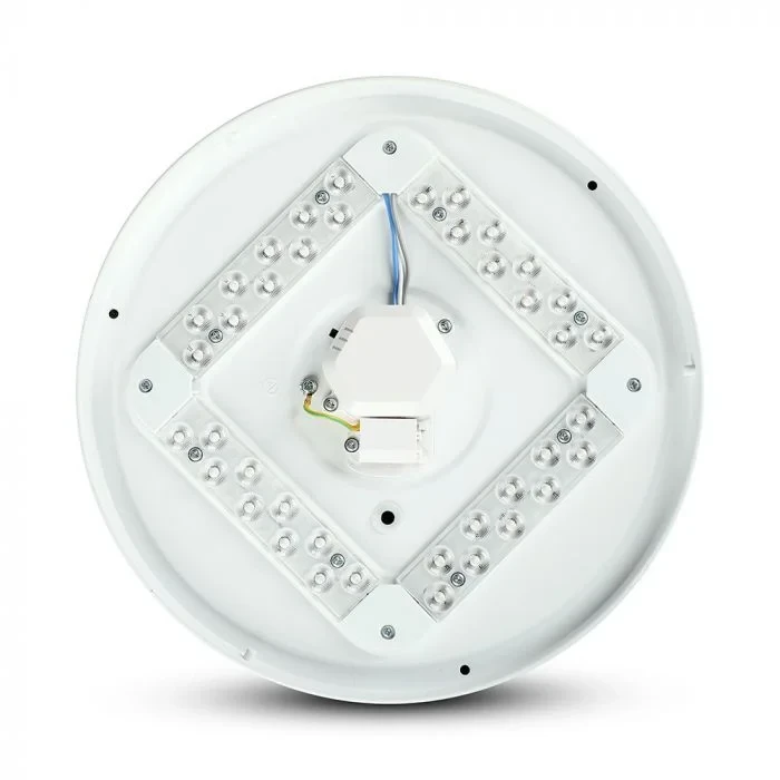 LED Dome Lamp, 12W, CCT Instelbaar, Melkwitte Deksel