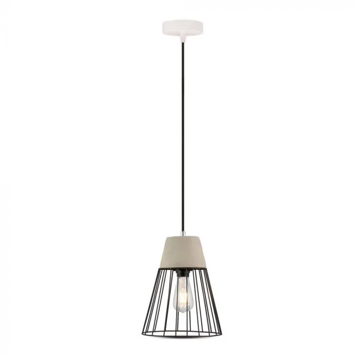 Hanglamp, Beton en Mesh, E27, Ø250 mm