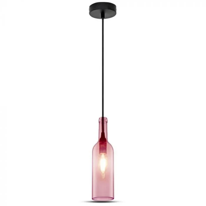 Fles Hanglamp, E14, Roze