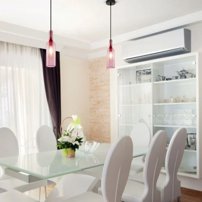 Fles Hanglamp, E14, Roze