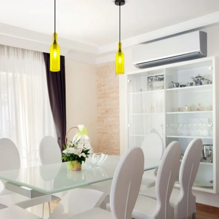 Fles Hanglamp, E14, Geel