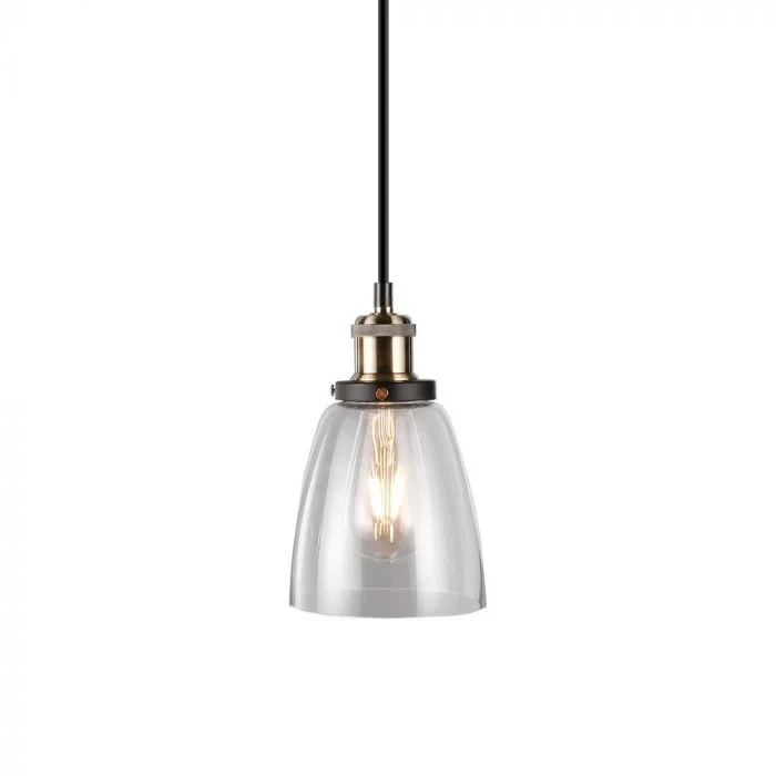 Glas Hanglamp, E27, Transparant