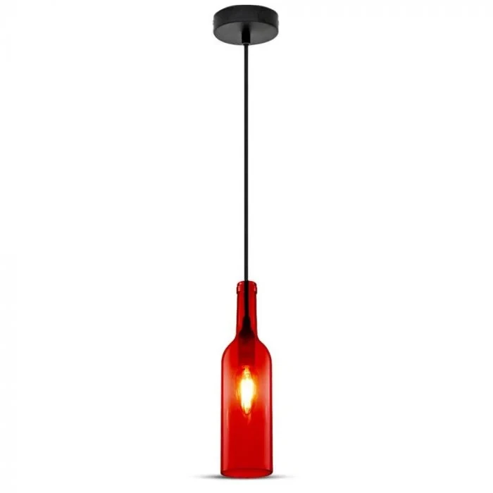Fles Hanglamp, E14, Rood