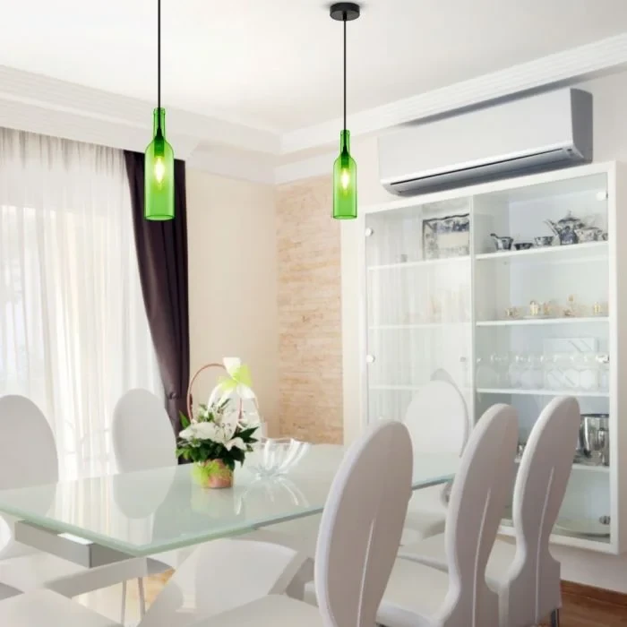 Fles Hanglamp, E14, Groen