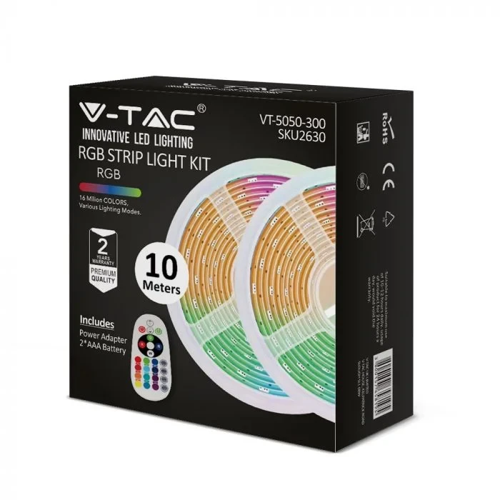 LED Strip Kit, 4W/m, IP65, 5 meter, EU Plug