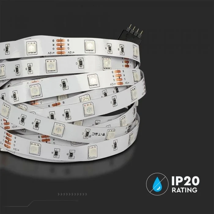 LED Strip Set, RGB, 4.8W/m, IP20, 2x5 meter, EU Plug