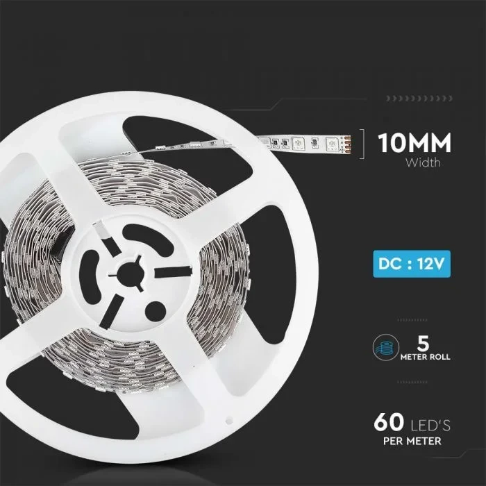 LED Strip 5 meter, 3000K Warm Wit, IP20, 24V