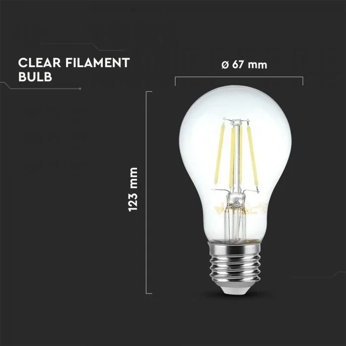 LED Filament Lamp, 8W, 4000K, E27