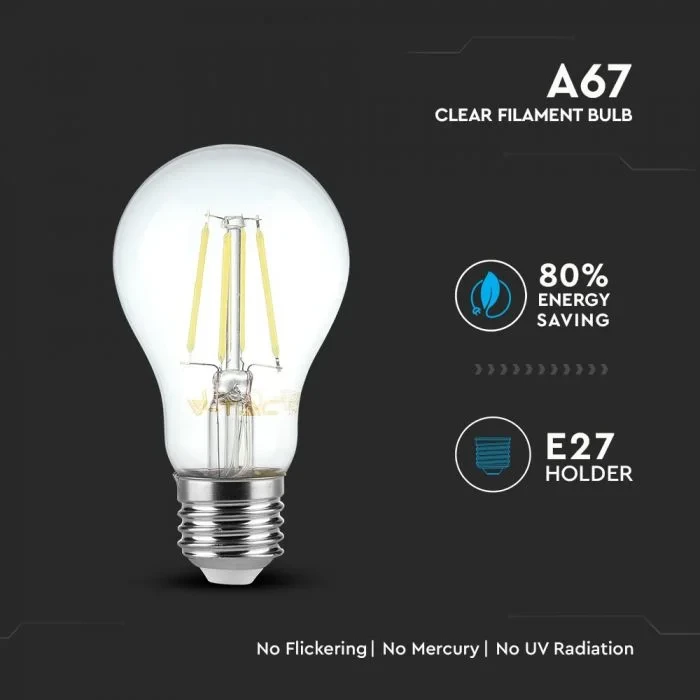 LED Filament Lamp, 8W, 4000K, E27