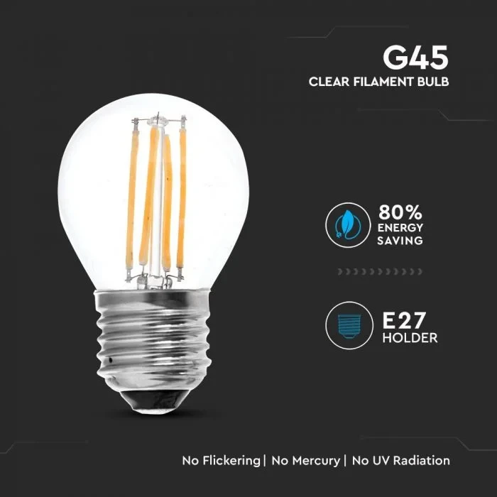 LED Filament Lamp, 4W, 2700K, E27
