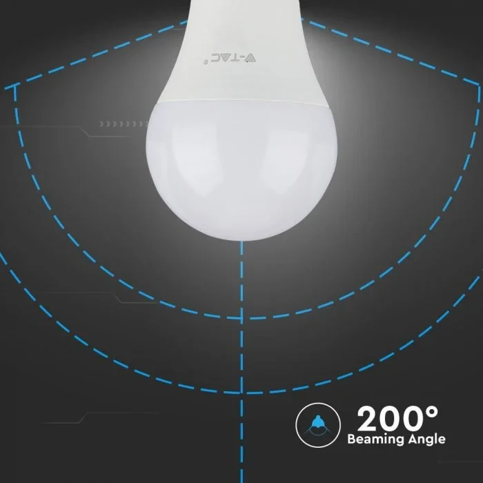 LED Lamp, Plastic, 9W, 2700K, E27, 3 stuks