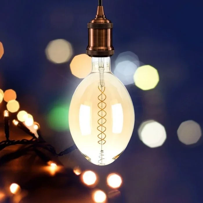 LED Filament Lamp BF180, 8W, 2000K Warm Amber, E27, Dimbaar, 500 lumen