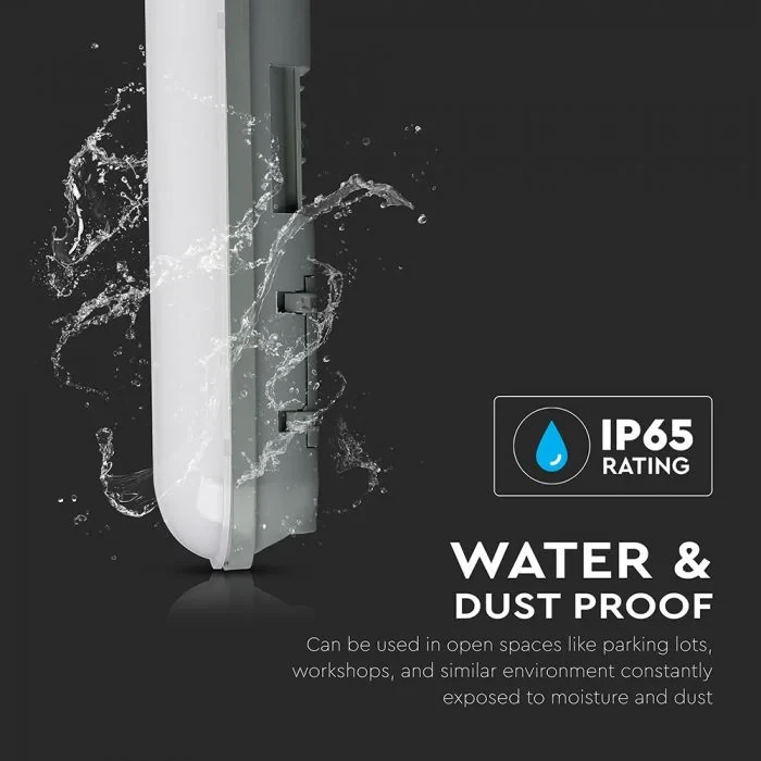 LED Waterdicht Armatuur, 48W, F-Series, 150cm, 4500K Neutraal Wit, IP65
