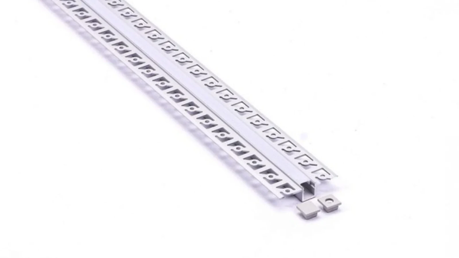 U Profiel Montagekit voor LED Strip, 2000x52.1x13.3 mm, Zilver