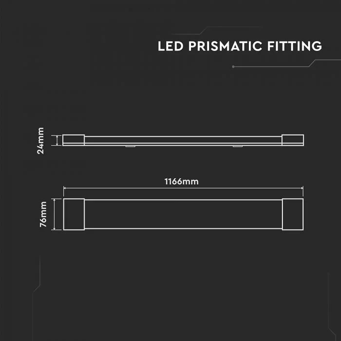 LED Batten, 40W, 120cm, Samsung LED Chip, 6500K Koud Wit