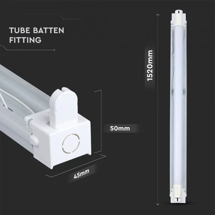 LED TL Armatuur, 150cm, Voor LED Batten, IP20