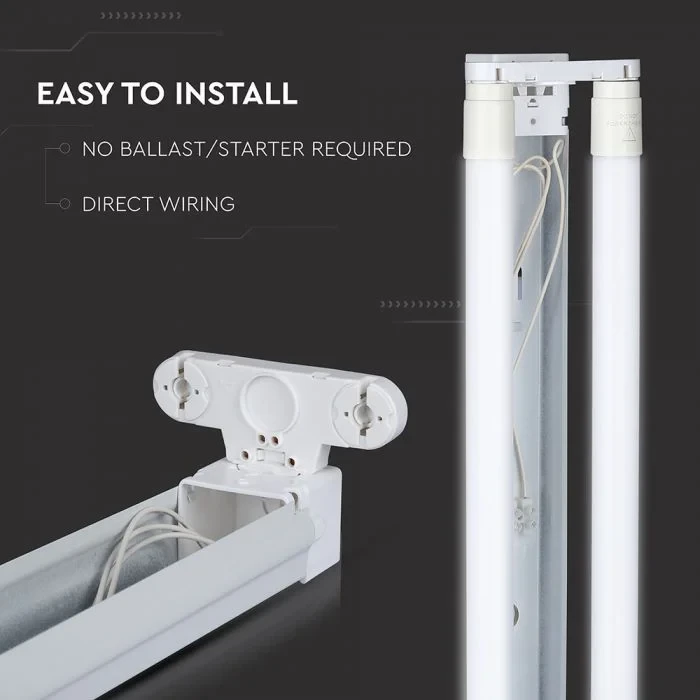 LED TL Armatuur, 150cm, Voor 2 LED Batten, IP20