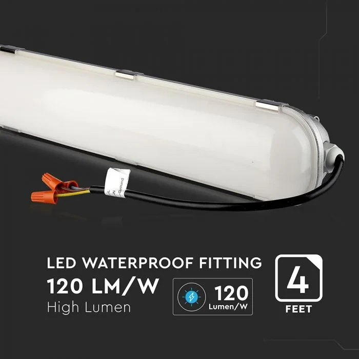 LED Waterdicht Armatuur, 60W, 120cm, Samsung LED Chip, 4000K Neutraal Wit