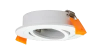 LED GU10 Inbouwspot Armatuur, Rond, Kantelbaar, IP20, Wit