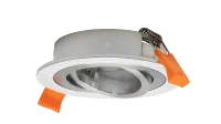 LED GU10 Inbouwspot Armatuur, Rond, Kantelbaar, IP20, Zilvergrijs RVS