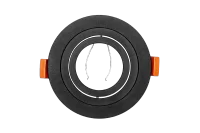LED GU10 Inbouwspot Armatuur, Rond, Kantelbaar, IP20, Zwart