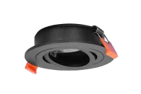 LED GU10 Inbouwspot Armatuur, Rond, Kantelbaar, IP20, Zwart