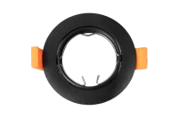 LED GU10 Inbouwspot Armatuur, Rond, Kantelbaar, IP20, Mat Zwart