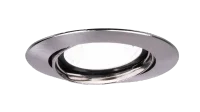 LED GU10 Inbouwspot Armatuur, Rond, Kantelbaar, IP20, Satijn Nikkel