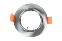 LED GU10 Inbouwspot Armatuur, Rond, Kantelbaar, IP20, Satijn Nikkel