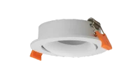 LED GU10 Inbouwspot Armatuur, Rond, Kantelbaar, IP20, Wit