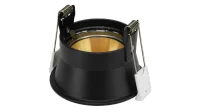 LED GU10 Inbouwspot Armatuur, Rond, IP20, Mat Zwart + Gold