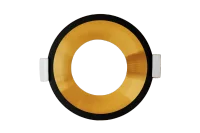 LED GU10 Inbouwspot Armatuur, Rond, IP20, Mat Zwart + Gold