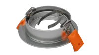 LED GU10 Inbouwspot Armatuur, Rond, Kantelbaar, IP20, Geborsteld Aluminium