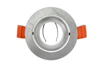 LED GU10 Inbouwspot Armatuur, Rond, Kantelbaar, IP20, Geborsteld Aluminium