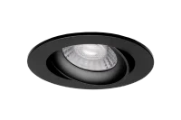 LED GU10 Inbouwspot Armatuur, Rond, Kantelbaar, IP20, Mat Zwart