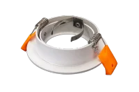 LED GU10 Inbouwspot Armatuur, Rond, Kantelbaar, IP20, Wit + Zilver