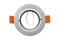 LED GU10 Inbouwspot Armatuur, Rond, Kantelbaar, IP20, Geborsteld Aluminium + Gold