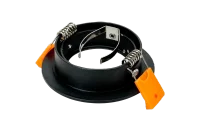 LED GU10 Inbouwspot Armatuur, Rond, Kantelbaar, IP20, Mat Zwart + Zilver
