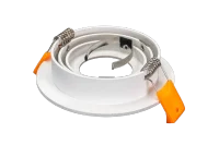 LED GU10 Inbouwspot Armatuur, Rond, Kantelbaar, IP20, Wit