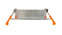 LED GU10 Inbouwspot Armatuur, Rond, Kantelbaar, IP20, Geborsteld Aluminium + Zilver