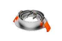 LED GU10 Inbouwspot Armatuur, Rond, Kantelbaar, IP20, Geborsteld Aluminium + Zilver
