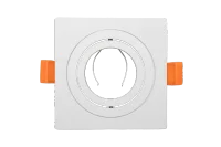 LED GU10 Inbouwspot Armatuur, Vierkant, Kantelbaar, IP20, Wit