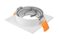 LED GU10 Inbouwspot Armatuur, Vierkant, Kantelbaar, IP20, Wit