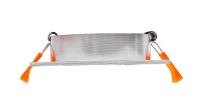 LED GU10 Inbouwspot Armatuur, Vierkant, Kantelbaar, IP20, Geborsteld Aluminium + Zilver