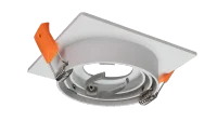 LED GU10 Inbouwspot Armatuur, Vierkant, Kantelbaar, IP20, Mat Zwart