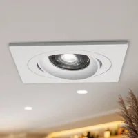 LED GU10 Inbouwspot Armatuur, Vierkant, Kantelbaar, IP20, Mat Zwart