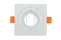 LED GU10 Inbouwspot Armatuur, Vierkant, Kantelbaar, IP20, Mat Zwart