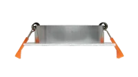 LED GU10 Inbouwspot Armatuur, Vierkant, Kantelbaar, IP20, Geborsteld Aluminium + Zilver